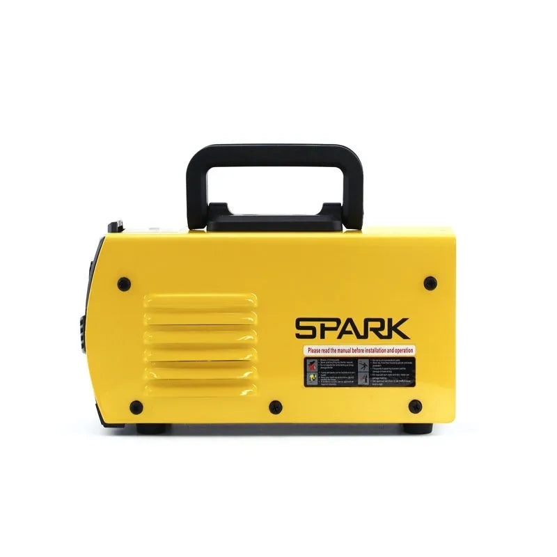 MMA-200MIN DC welding machine with welding tongs, grounding clamp, face shield and brush hanger