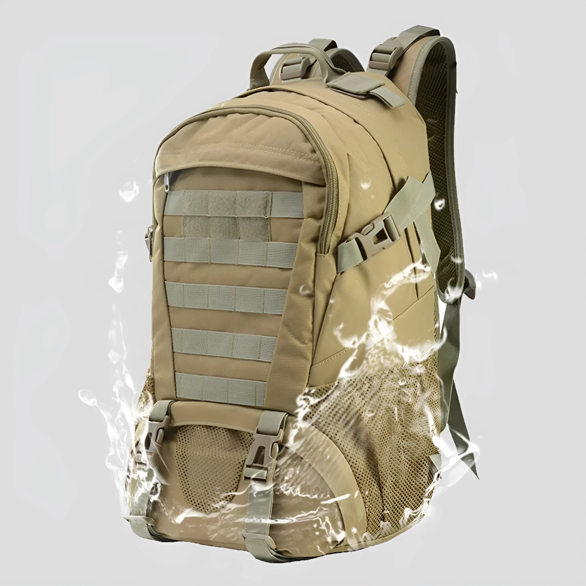 Oxford cloth mountaineering backpack in camouflage colour with air pillow belt system