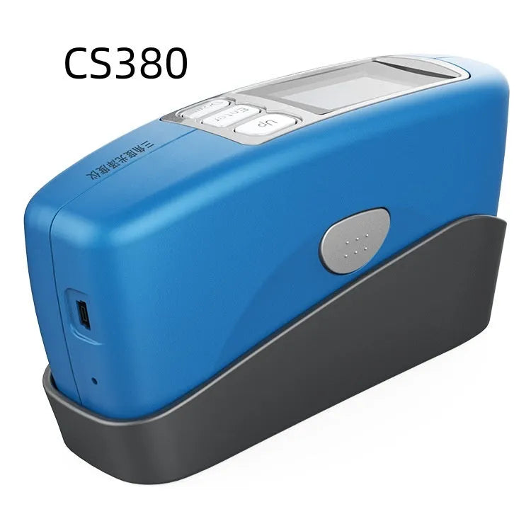 Ceramic brightness stone portable glossiness tester showing measurement angles and aperture specifications