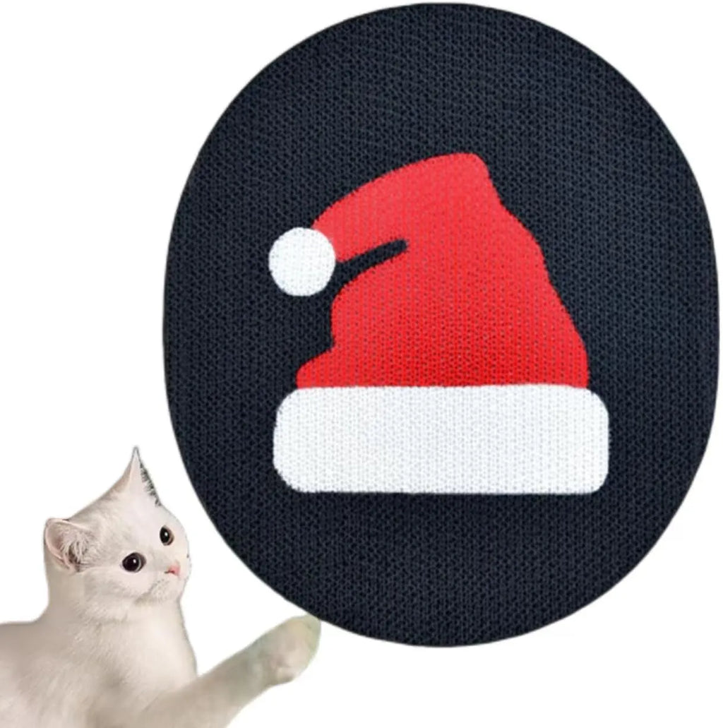 Wall-mounted cat scratching pad made of corrugated cardboard with catnip