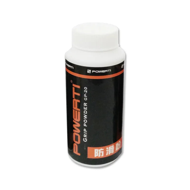 White magnesium carbonate sports anti-slip powder in container for weightlifting and racket sports