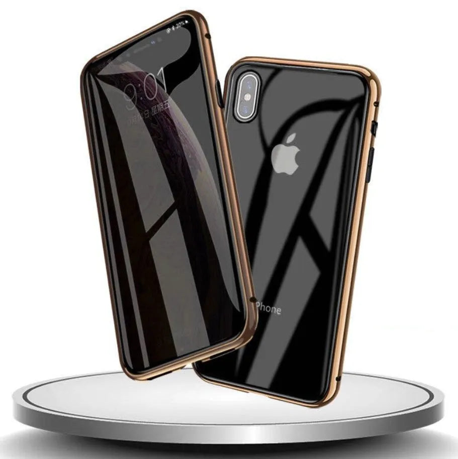 Anti-spy clamshell phone case in six colours for iPhone models