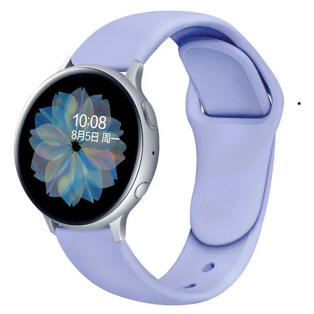 Silicone reverse buckle watch strap for Samsung Galaxy Active 2 in various colours