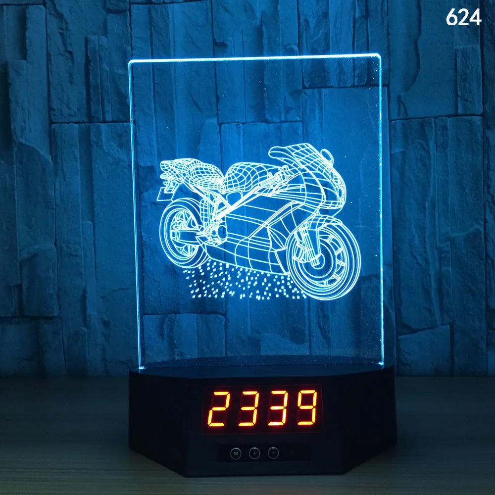 Blue dolphin 3D LED night light on a table with remote control