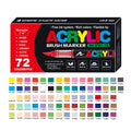 Set of straight liquid acrylic marker pens with soft heads for art and graffiti projects