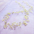 Bridal hair band with crystal and pearl details on copper wire in silver, gold or rose gold