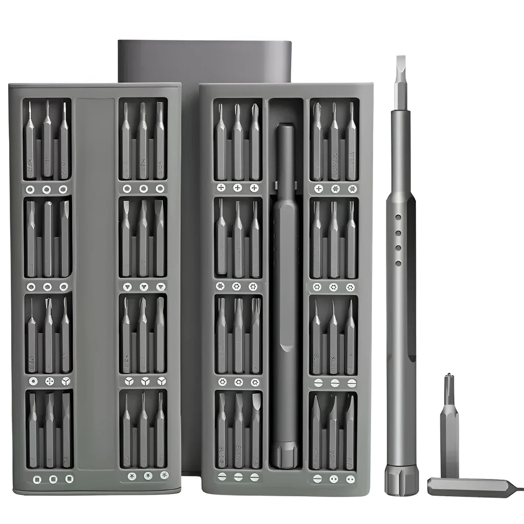 49-piece magnetic precision screwdriver set for mobile phone repair with nickel aluminium bronze construction