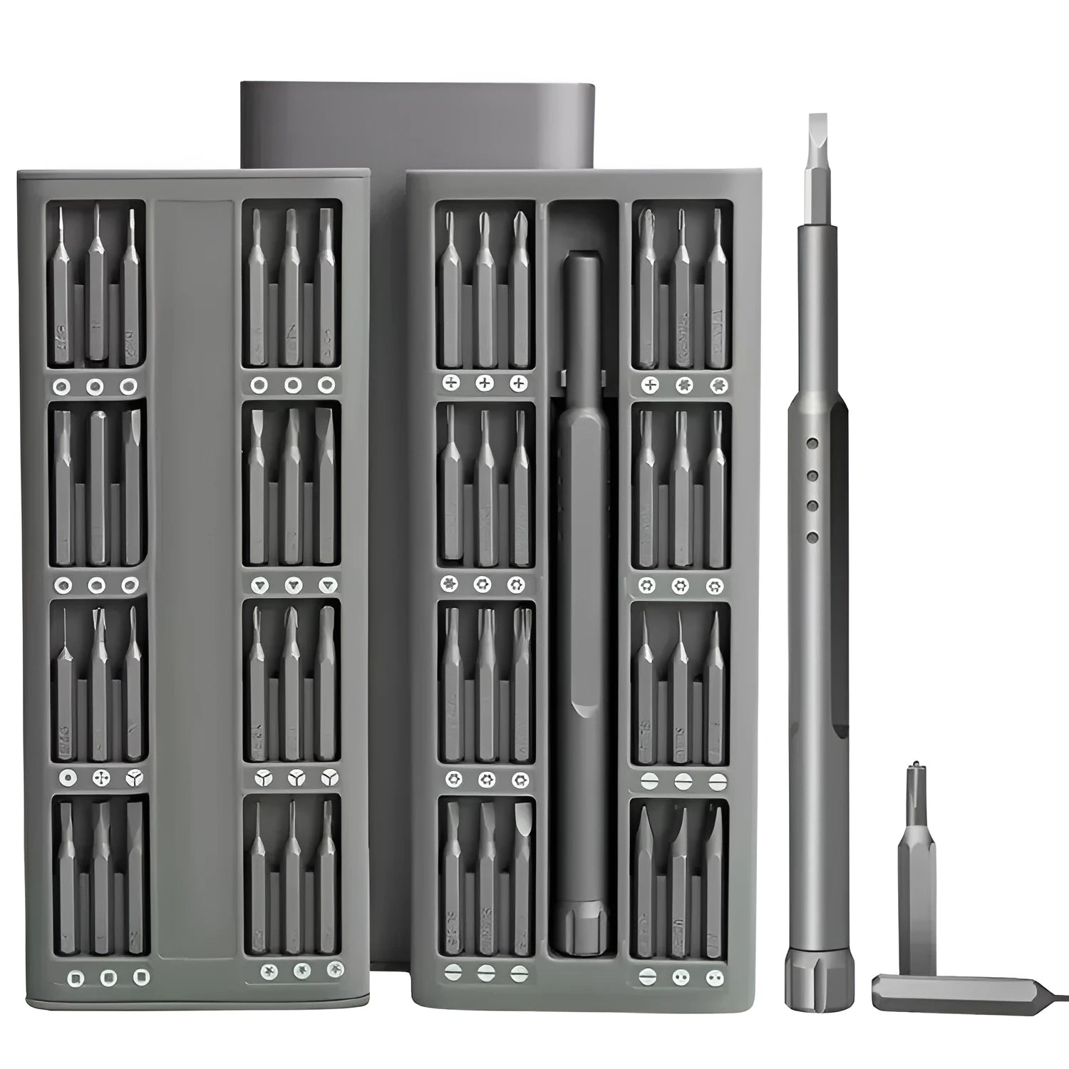 49-piece magnetic precision screwdriver set for mobile phone repair with nickel aluminium bronze construction