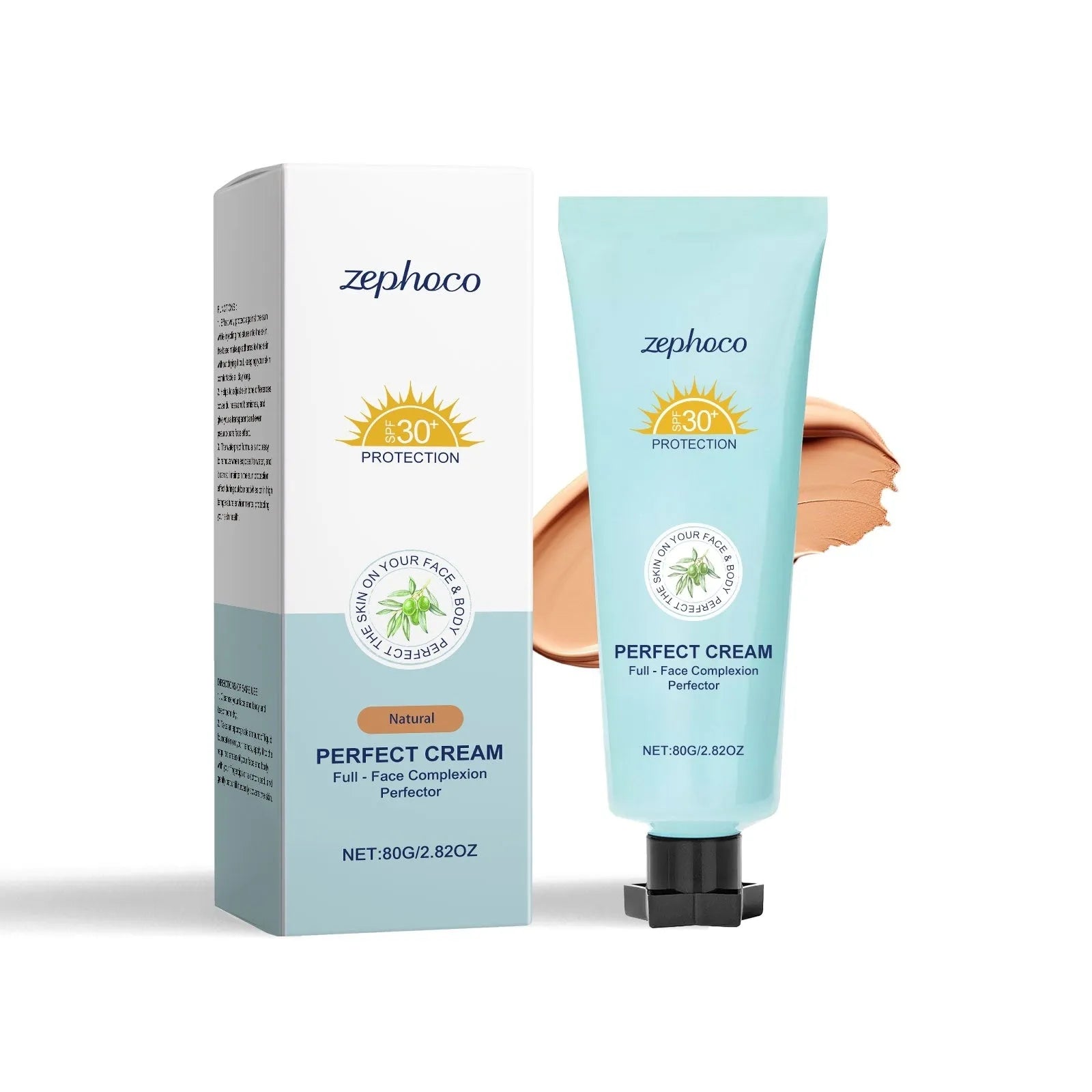 30ml bottle of Curdling Sunscreen Moisturising Liquid Foundation in three shade options.