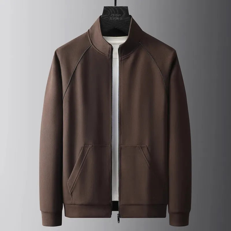 Stand collar sports suit tracksuit in slim fit with coat and pants