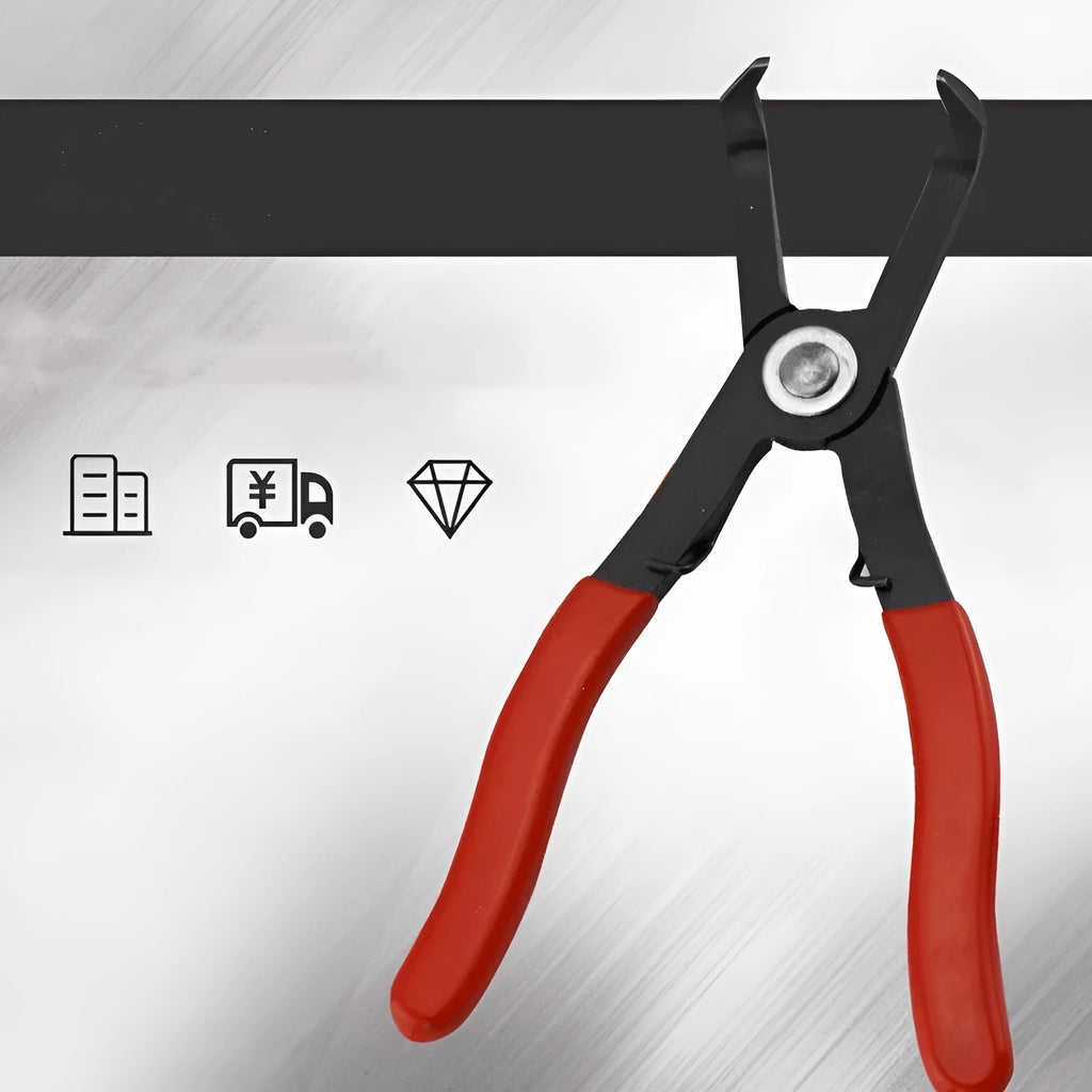 Red interior round nail removal pliers with PVC handles for door panel wire buckle removal