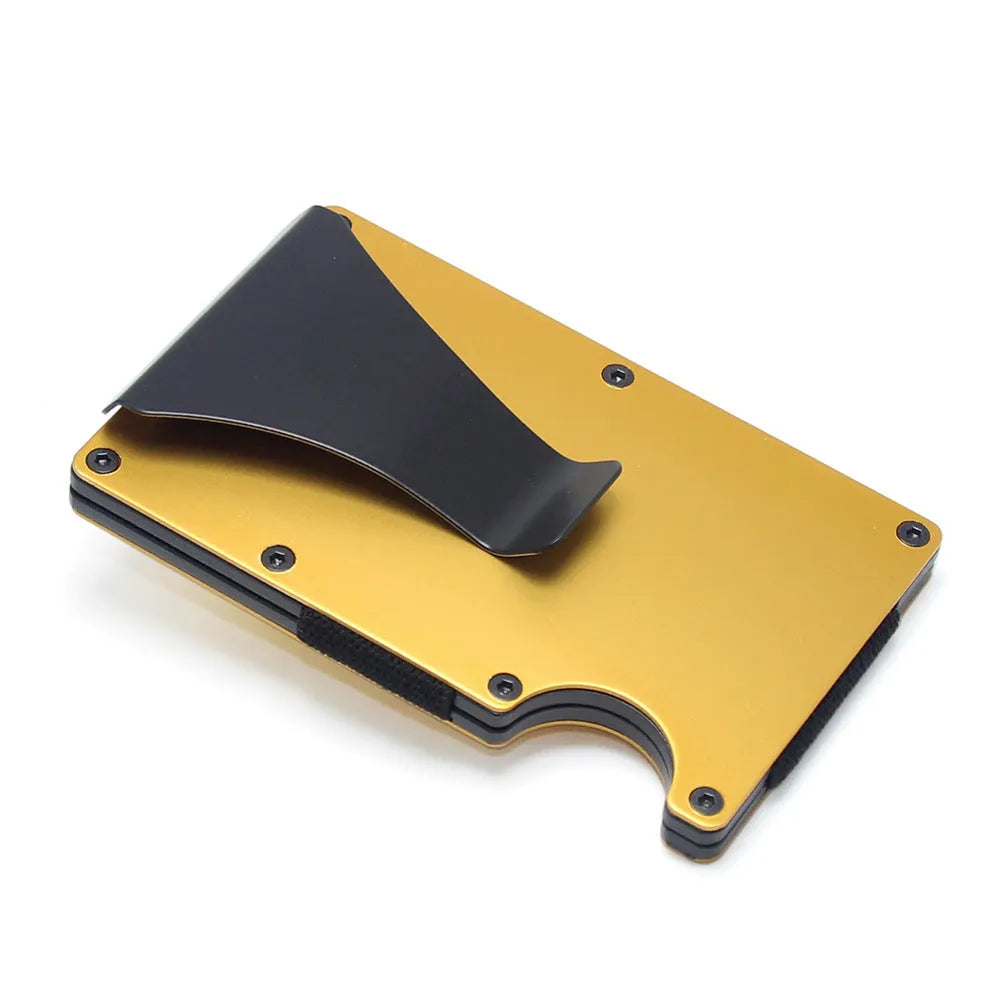 CH6600 carbon fibre and aluminium card holder with geometric design in various colours