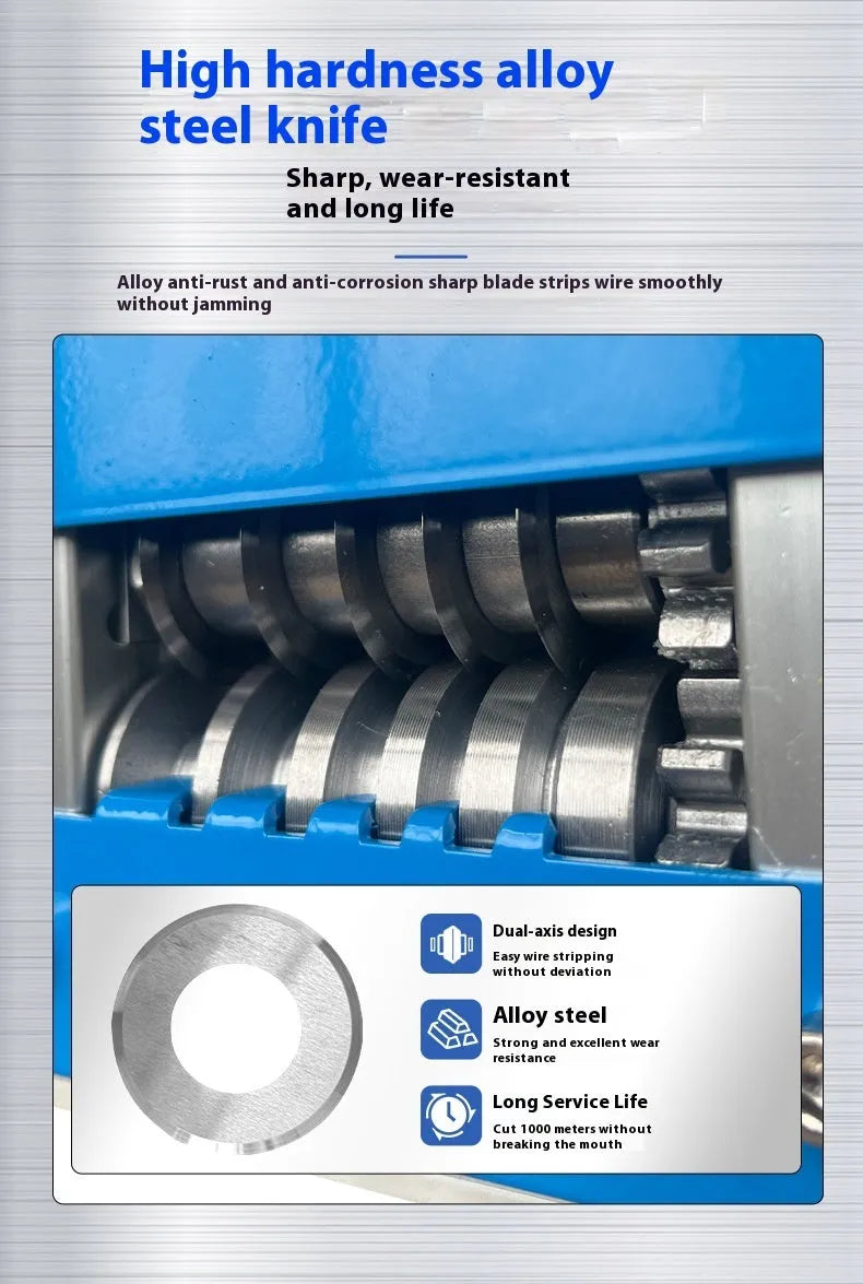 SD-017 manual wire stripping machine showing adjustable mechanism for 0.5-17mm wires