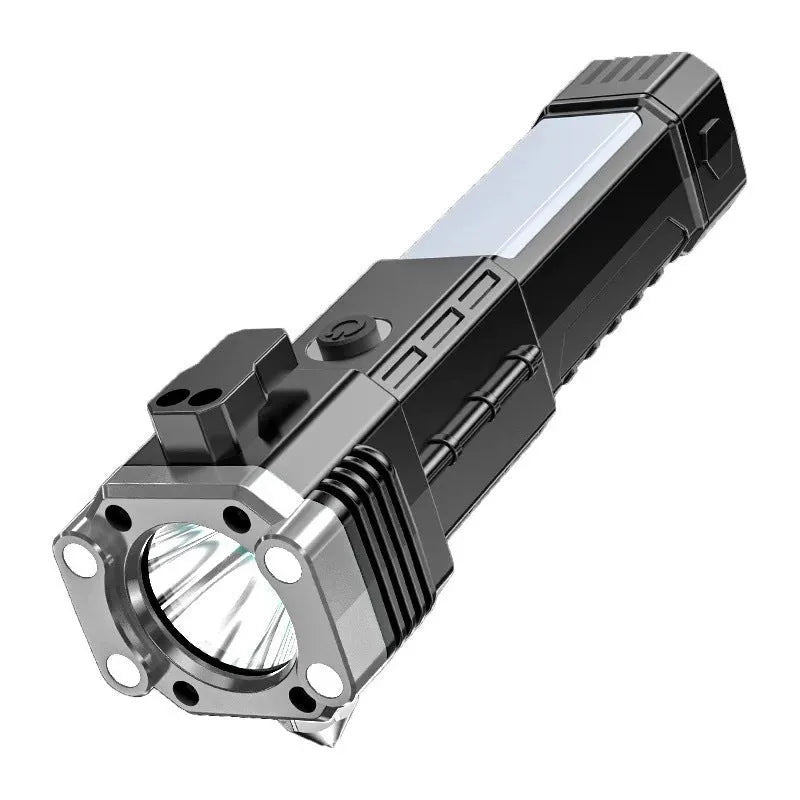 Silver portable power bank LED emergency work light with strong beam for outdoor use