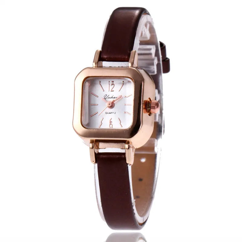 Women's fashion watch with alloy case and retro design in four colour options