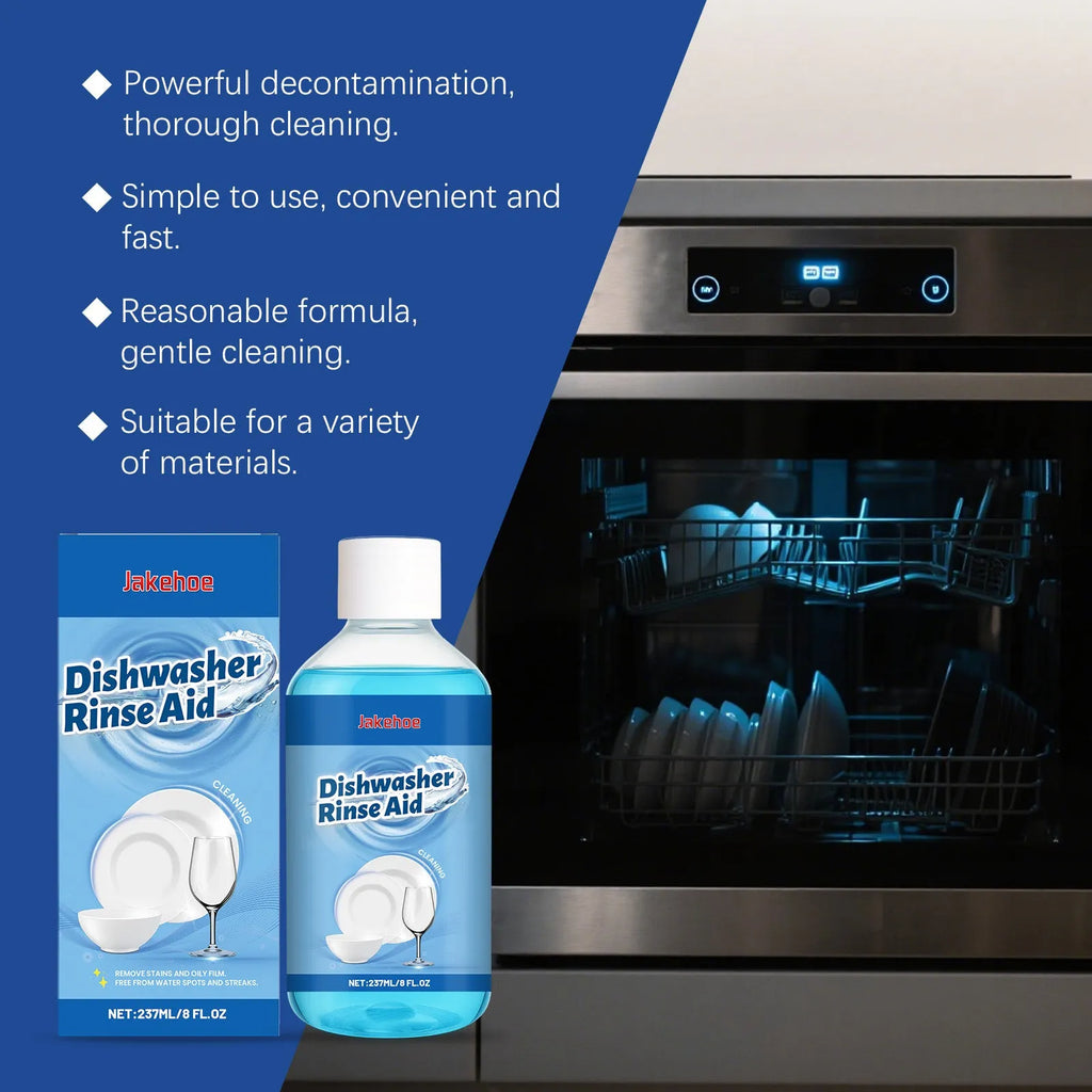 237mL bottle of dishwasher cleaning aid liquid detergent for automatic dishwashers
