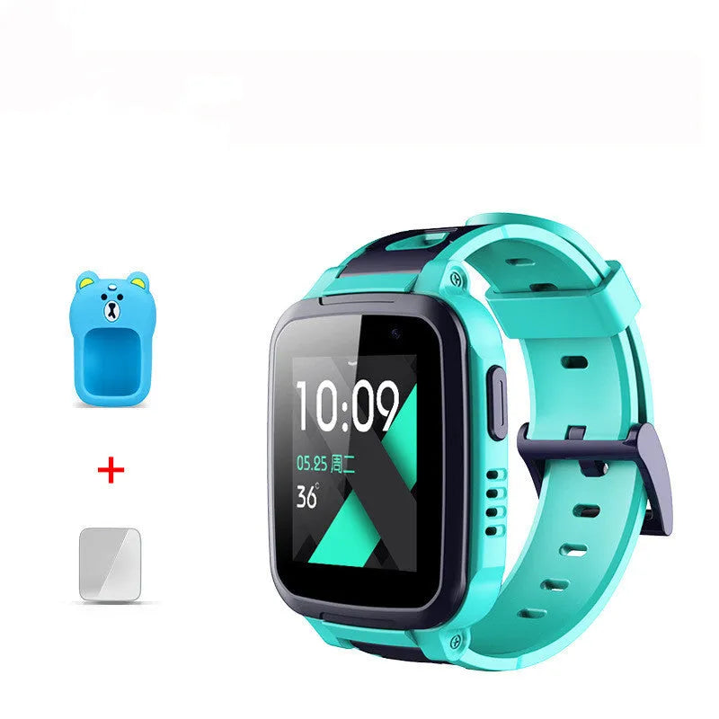 SE5 children's smartwatch phone with rotating stainless steel strap on child's wrist showing touchscreen display