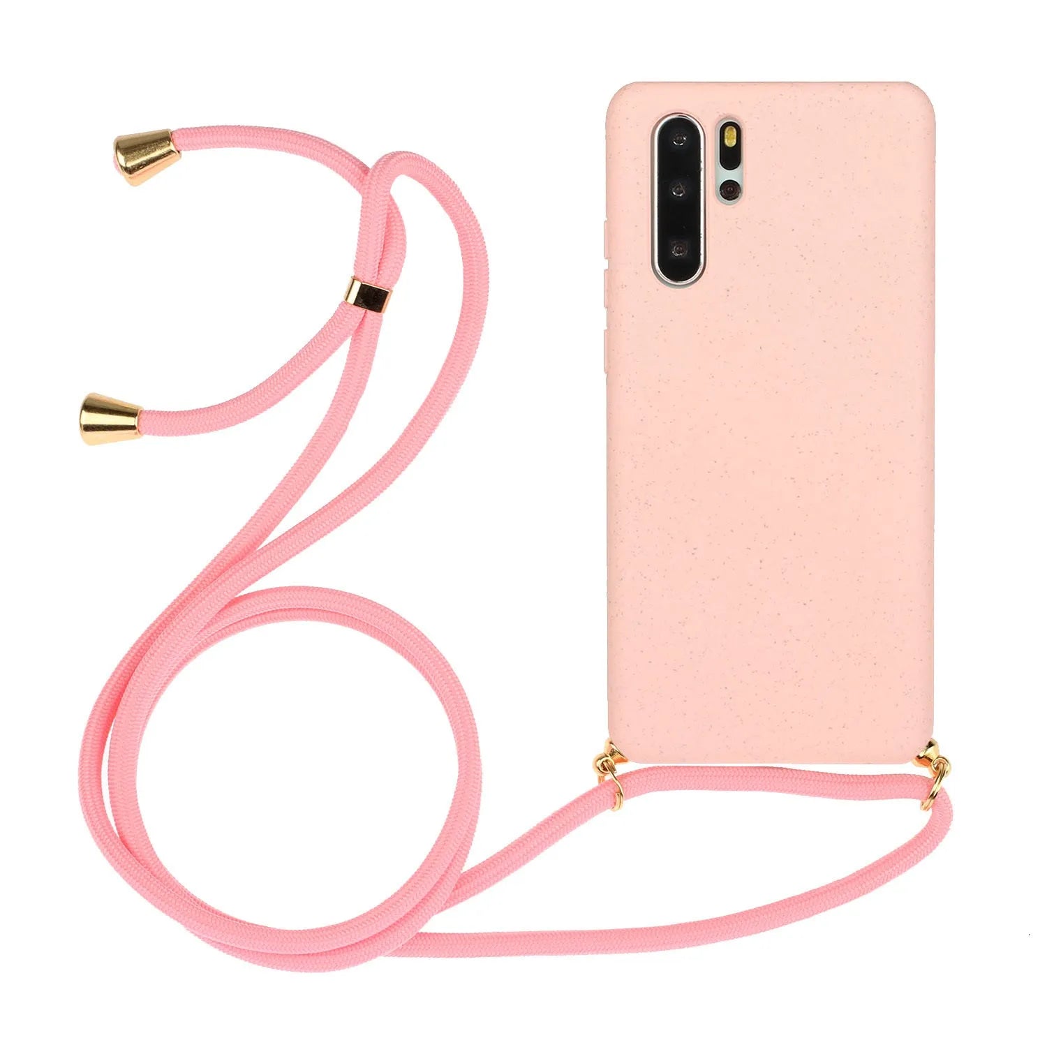 Huawei P30 phone case with wristband lanyard and floral painted design in multiple colours