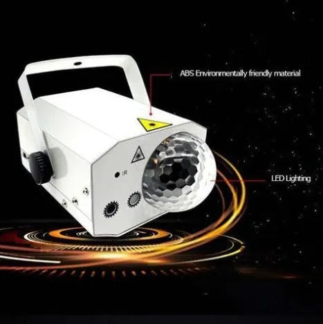 Black or white LED laser magic fan projection lamp for stage and party lighting