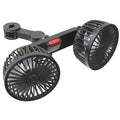 Black car USB rear pillow single head fan with adjustable wind control and USB power connection