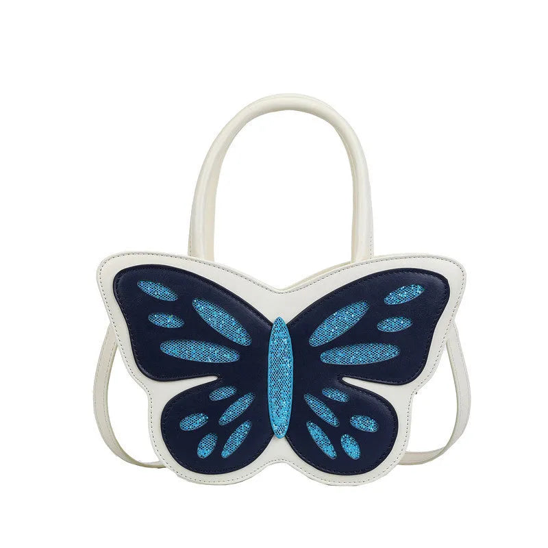 Square crossbody shoulder bag in PU material showing contrast colour elements
