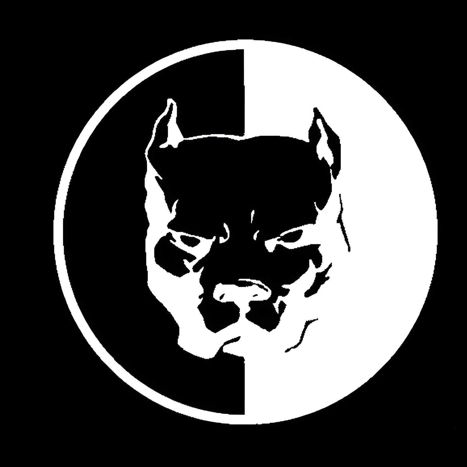 Reflective car sticker with a bulldog design in black, white, or red, measuring 12x12cm.