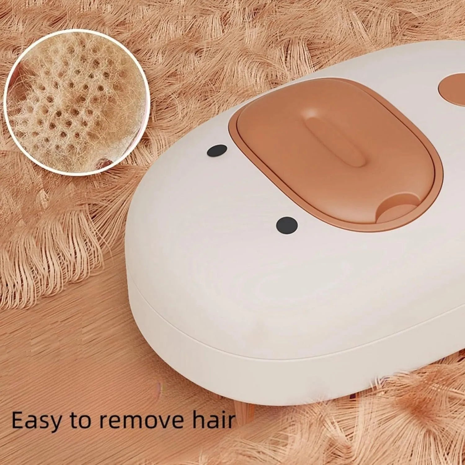 White rechargeable pet steam brush with water tank for grooming dogs and cats.