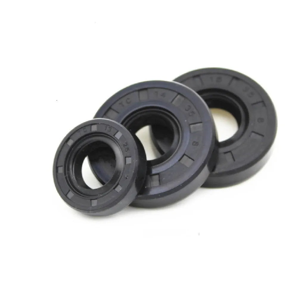 AG100 motorcycle engine oil seal kit with six rubber seals in varying thicknesses