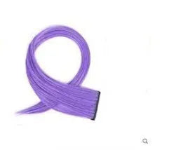 Gradient coloured long curly hair wig patch extension approximately 60cm in length
