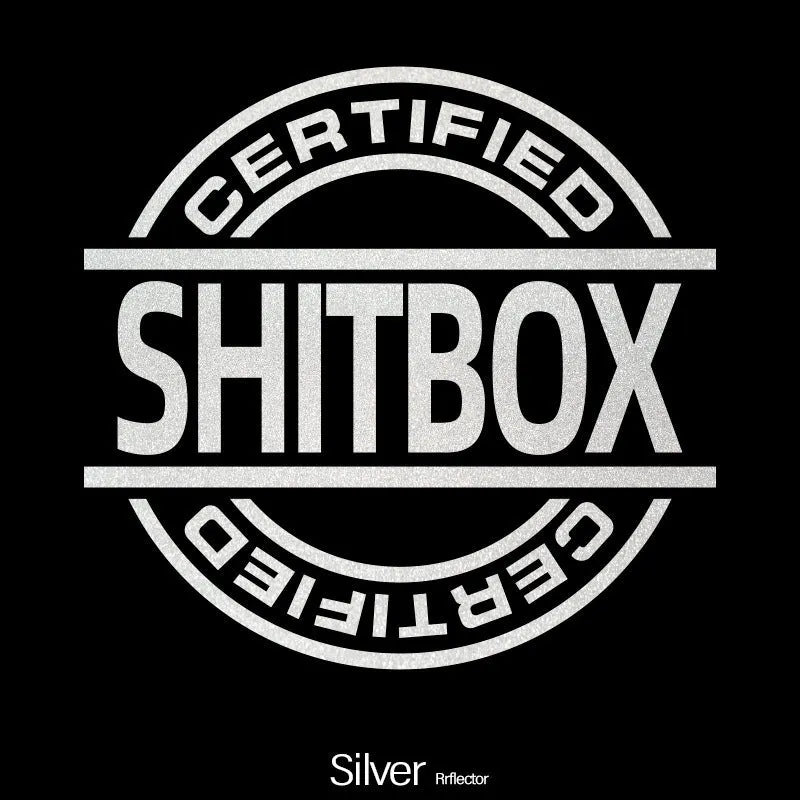 13x12cm vinyl car sticker in various colour options including glitter and metallic finishes