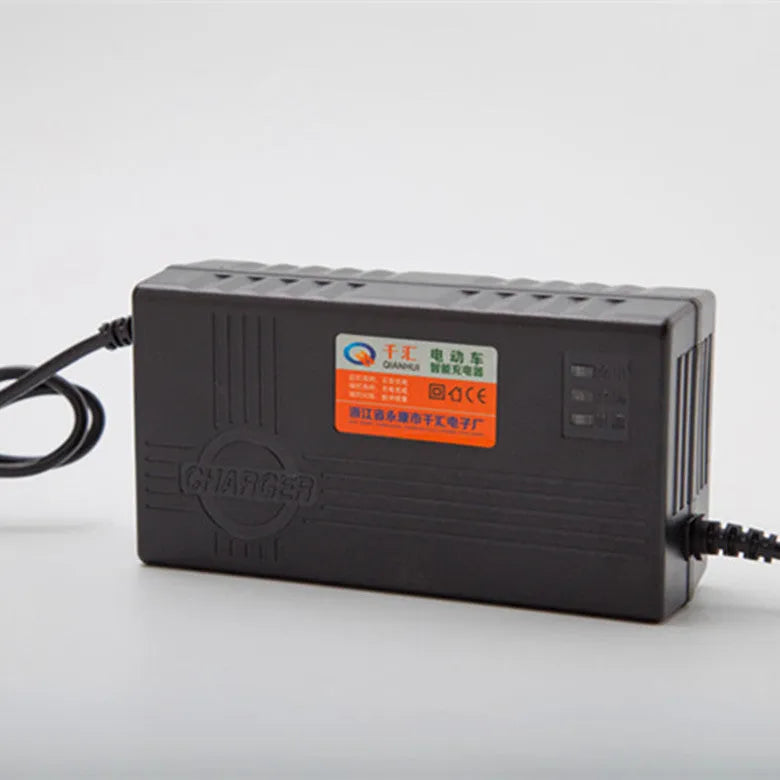 72V20AH electric car charger for lead-acid batteries with compact black housing