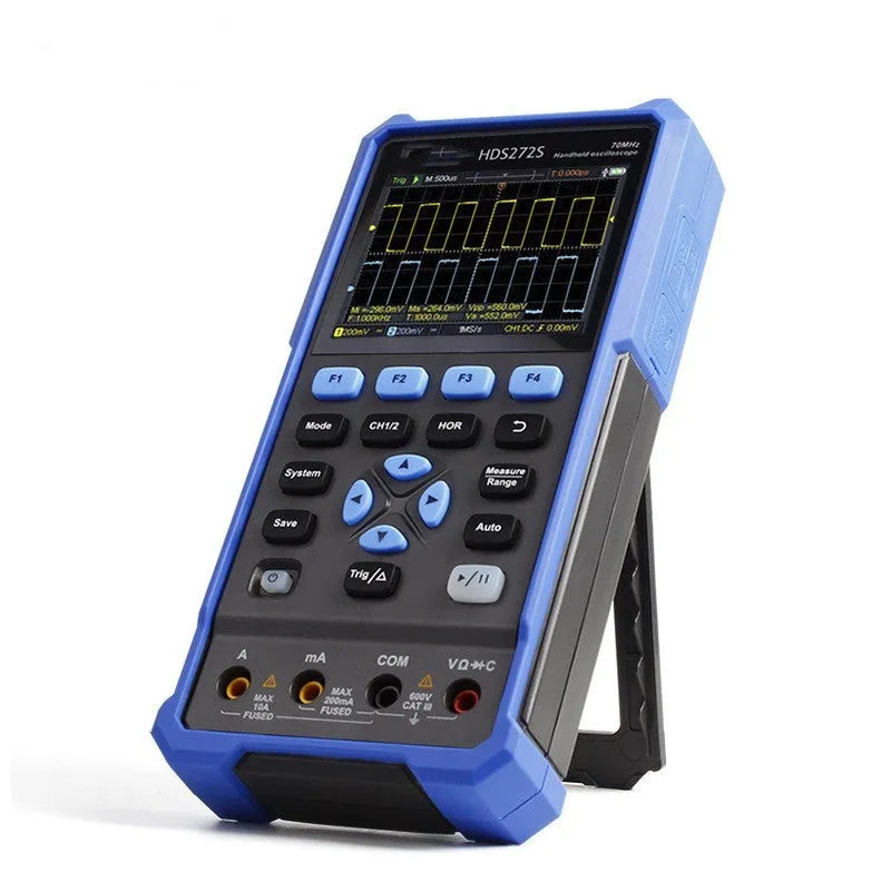 Handheld digital oscilloscope with accessories for automotive repair diagnostics