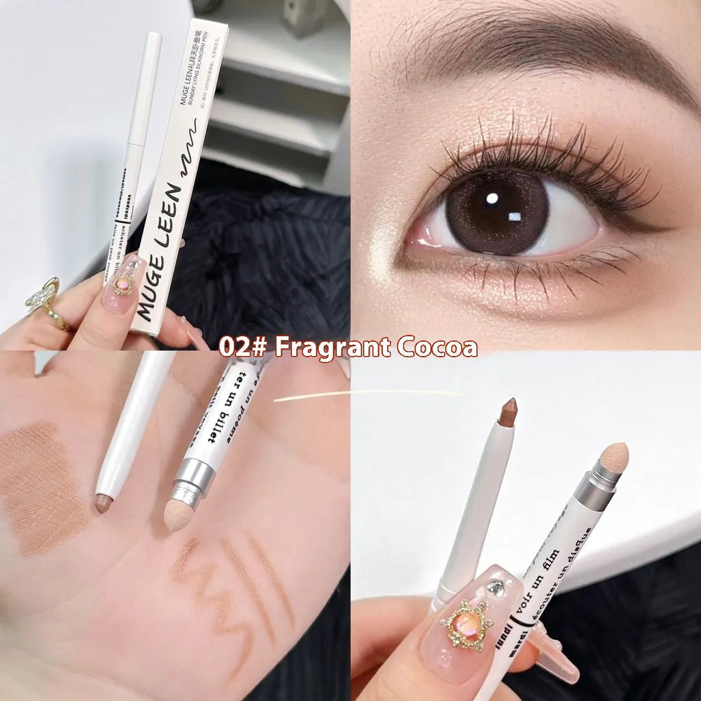 A Highlighting Brightening 2-in-1 Waterproof Eyeliner Pen showing its six colour options.