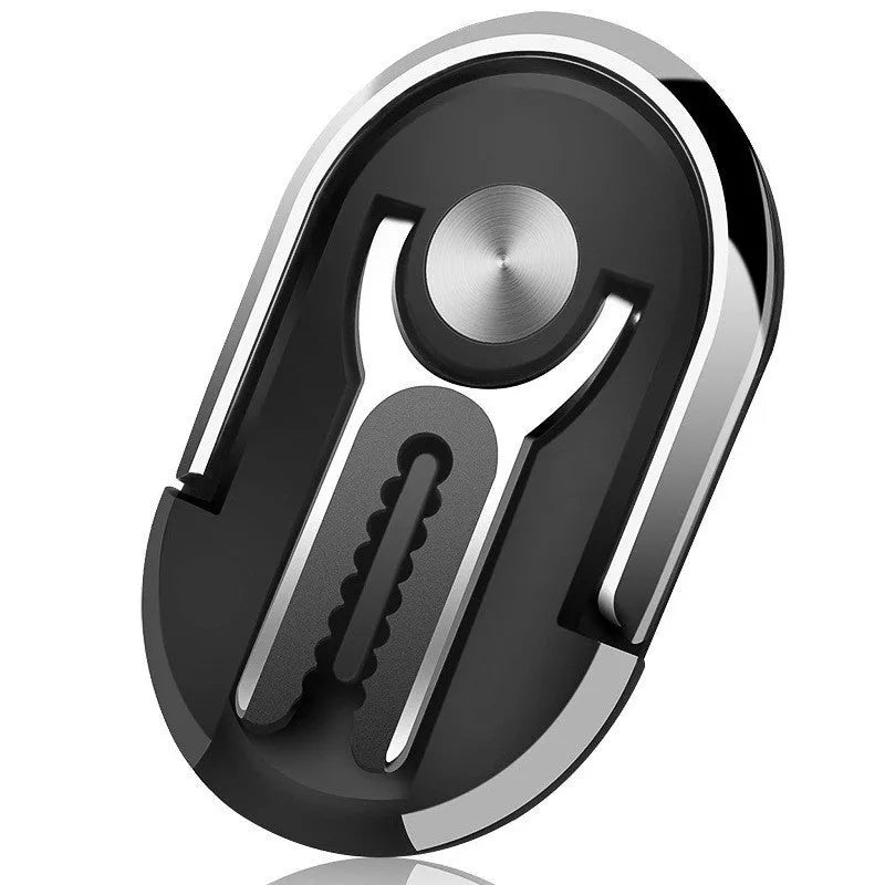 Universal magnetic car phone bracket mounted on vehicle air vent showing 360-degree rotation adjustment