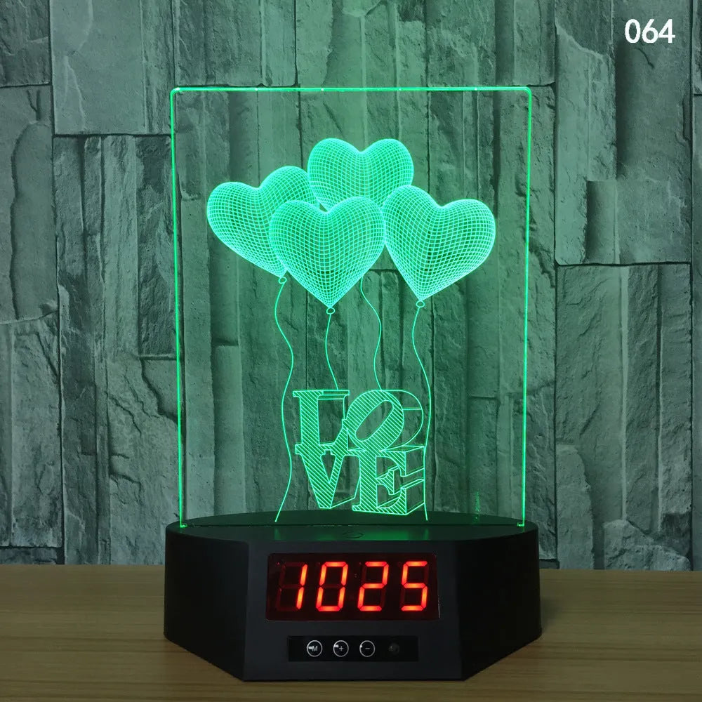 Blue dolphin 3D LED night light on a table with remote control