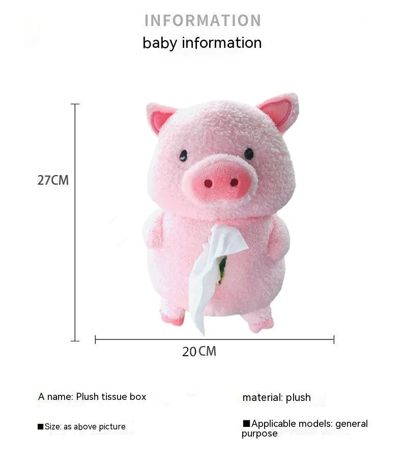 Plush cartoon lamb car tissue box cover for automobile and home decoration