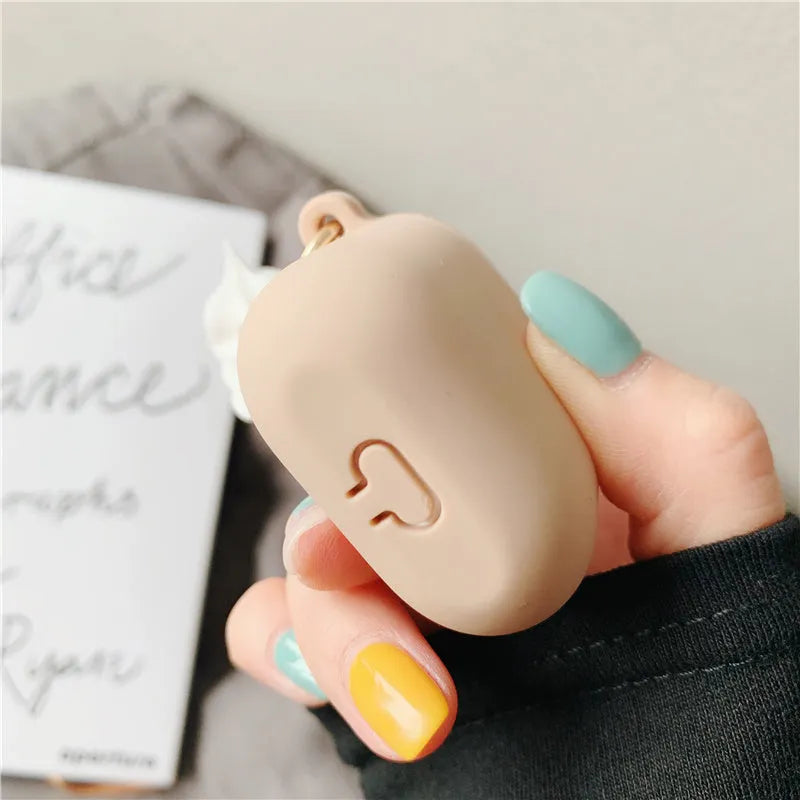 Cylinder ice cream pattern silicone case for Apple AirPods 2 wireless headphones