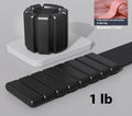 Silicone fitness bracelet with detachable weight and Velcro strap in various colours