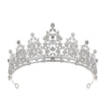 Baroque-style bride headdress crown with rhinestone accents on alloy base