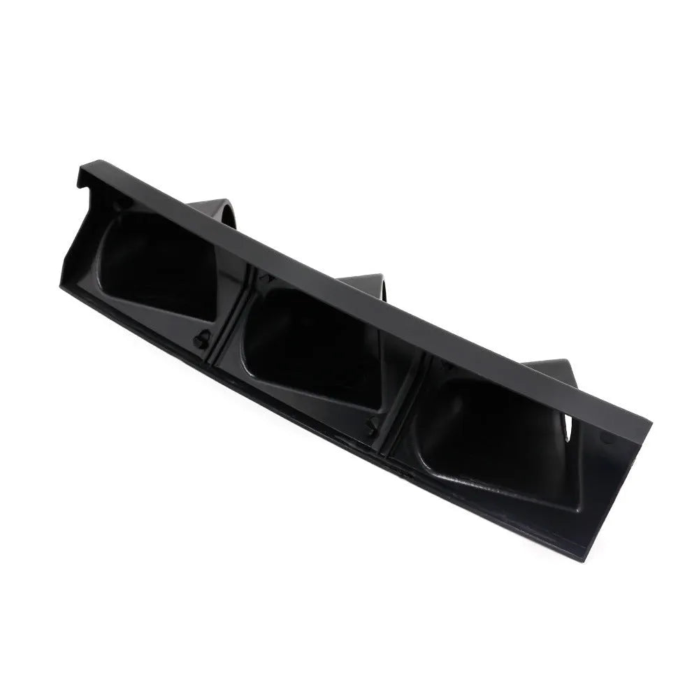 Black ABS car instrument stand with three-hole right drive mounting for 52mm gauges