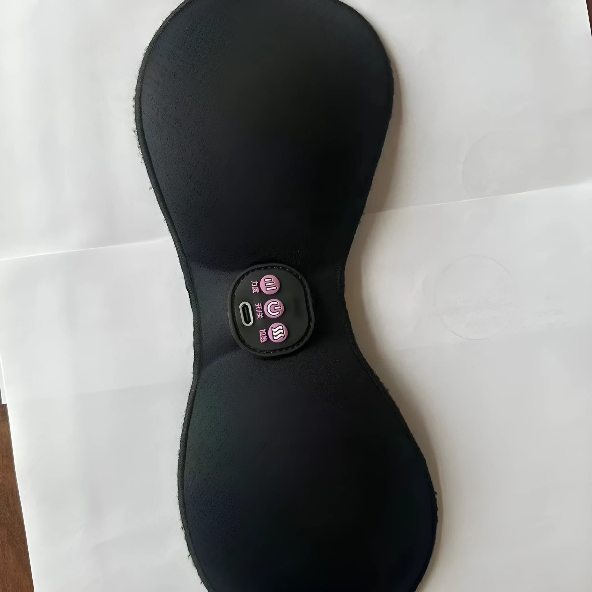 Black electric massage bra inner cushion chest stickers with 3-key English control liner