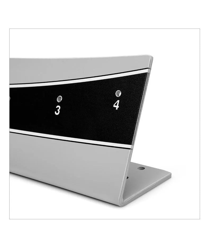 Adjustable golf putter trajectory simulator with PVC construction and push rod balancer