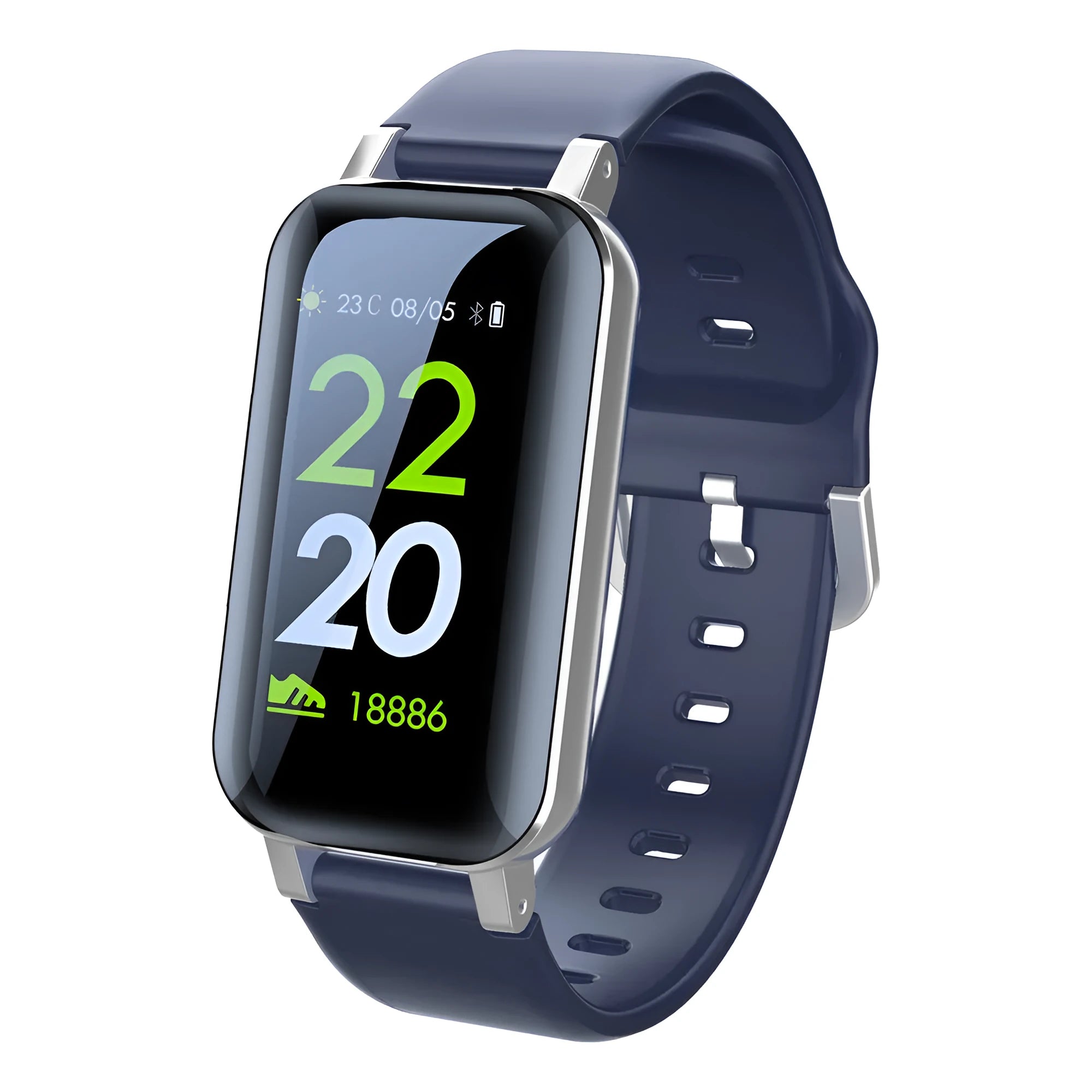 Call bracelet smart wearable with heart rate monitor in black, blue or coffee colour options