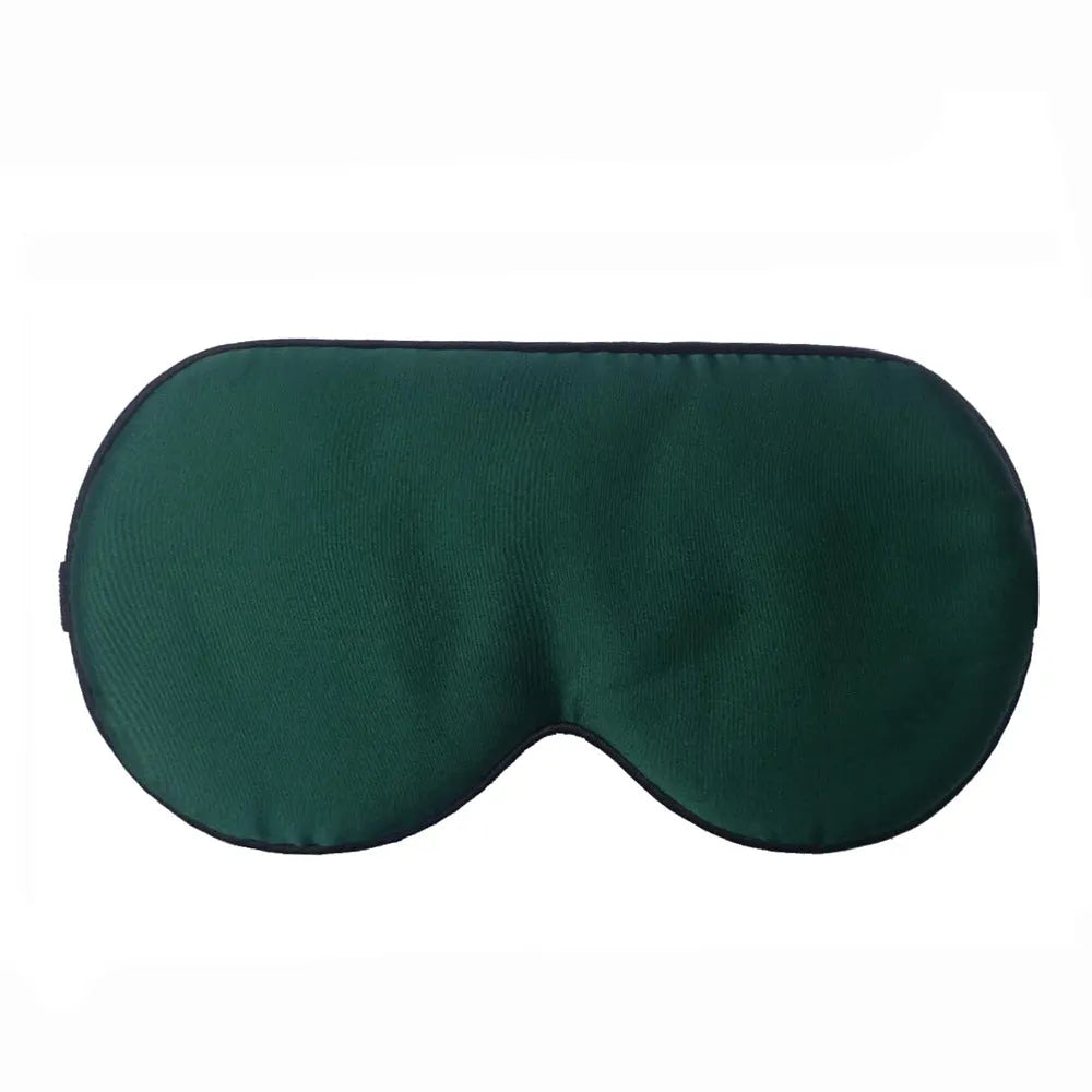 Double-sided mulberry silk sleep mask showing embroidered print in a selection of its 22 colour options.