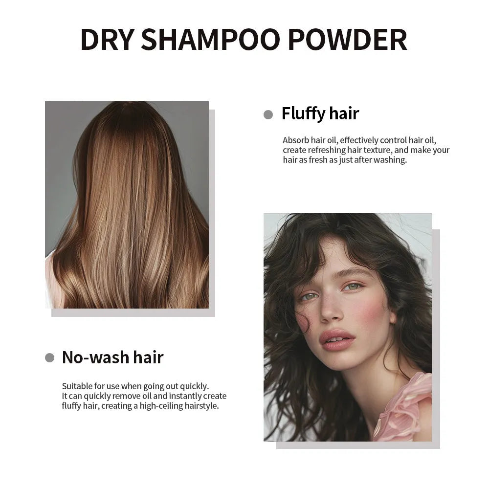 Disposable dry shampoo powder with sponge headband and mirror in 5g size