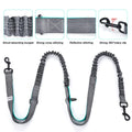 Black waterproof nylon pet training bag and dog walking leash set for outdoor sports