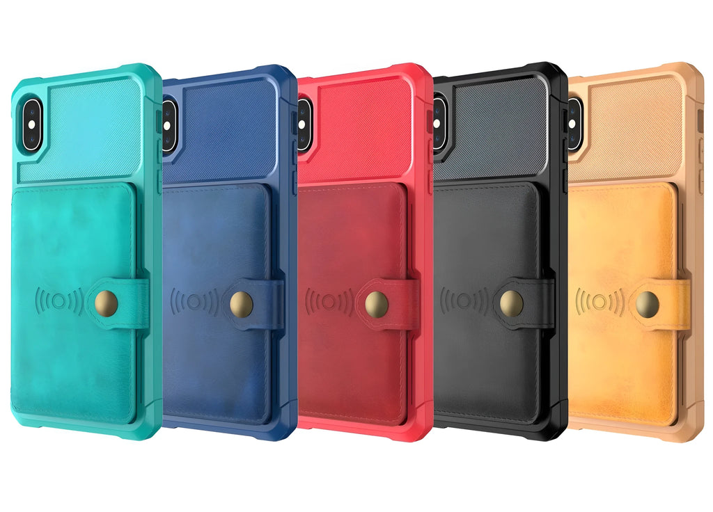 Geometric pattern PU mobile phone case in multiple colours for iPhone and Samsung smartphones