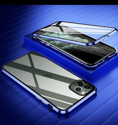 Anti-spy clamshell phone case in six colours for iPhone models