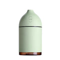 White ultrasonic aromatherapy diffuser with humidifier function and LED light, 80mm diameter