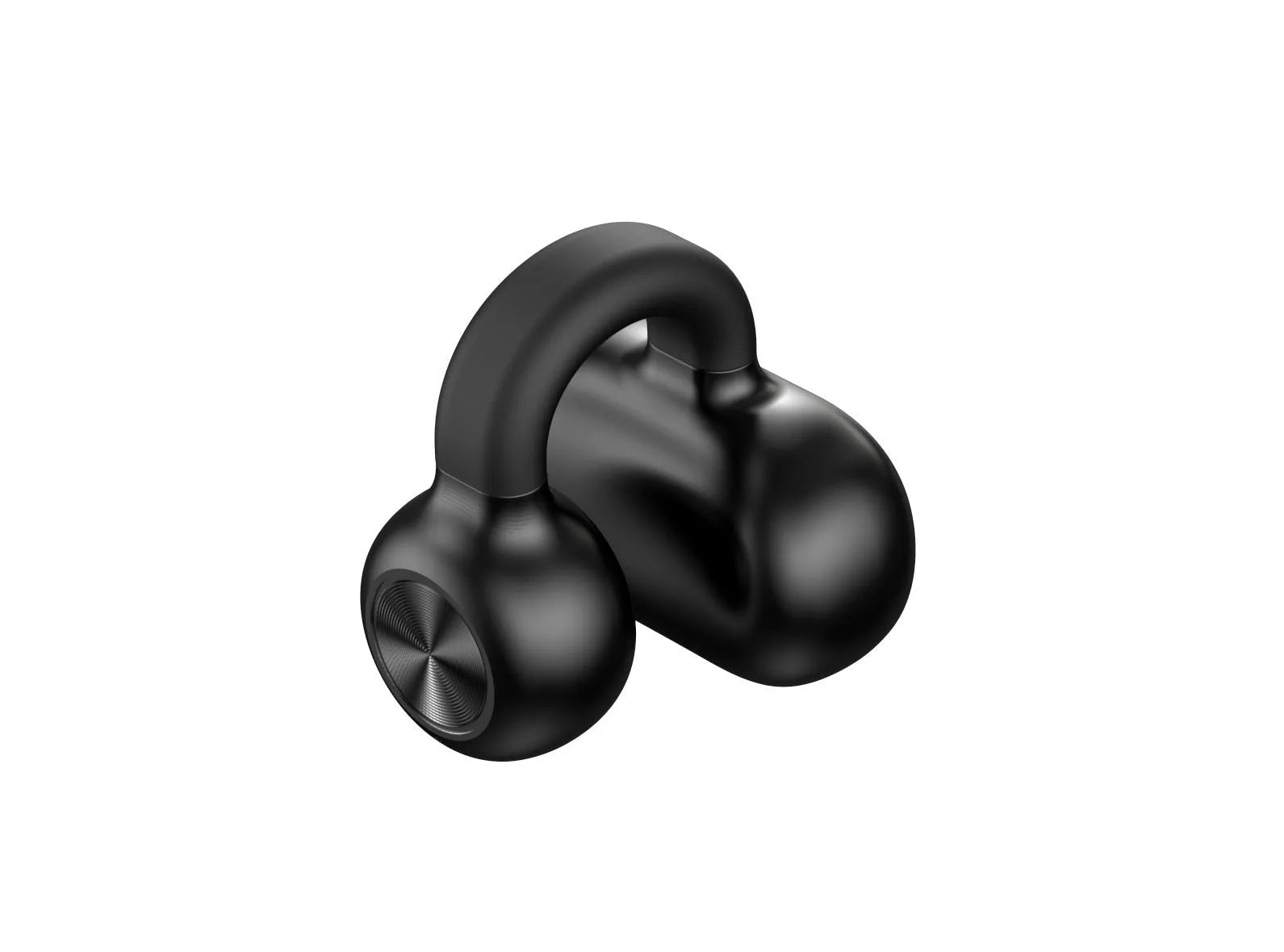 Clip-on Bluetooth earphones with bone conduction technology for wireless exercise audio